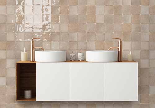 The interior of the bathroom is in Art Deco style. 3d illustration